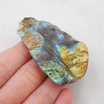 

Natural Labradorite Cabochon For Making Jewelry,58x37x10mm，28.3g