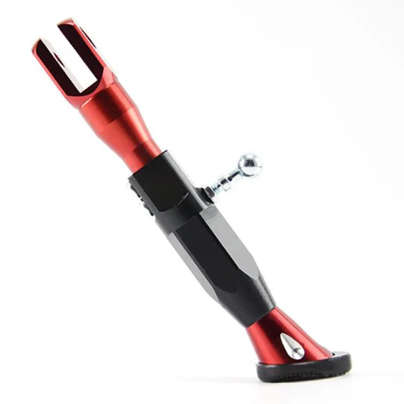 CNC Aluminum Alloy Kickstand Adjustable Motorcycle Foot Side Support Stand Red