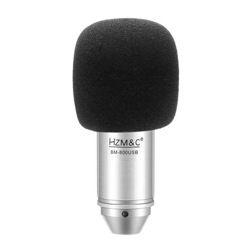 Abkt-hzm& C Модернизированный Bm 800 Usb микрофон для компьютера, конденсаторный Студийный микрофон для караоке, для ПК, Nb-35, подвесной фильтр - Цвет: Silver