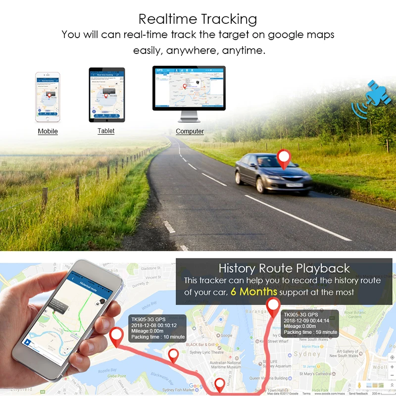 GPS Tracker Car Tracker 90 Day Standby Tkstar TK905 GPRS GPS Locator Waterproof Vehicle 2G Magnet Voice Monitor Free APP gps tracker car tracker
