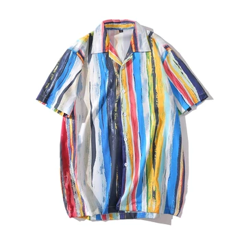 

Men's Fashion Shirt Short Sleeve Men's Hawaiian Shirt Men's Striped Shirt Men's Shirt Short Sleeve Men's Top Mens Shirts
