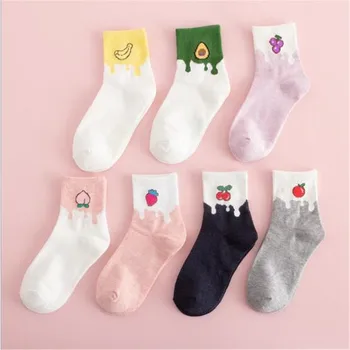 

woman socks Women's fruit assorted fresh medium cotton sock