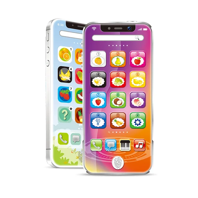 Educational Toys Cellphone Learning Toy with LED Light Baby Kids Study Phone English Mobile Phone Toy Chrismtas Gifts 1 Year Old 3