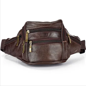 

Multi Pockets Zipper Pouch Cards Outdoor Sports Adjustable Belt PU Leather Travel Wallet Fashion Waist Bag Mobile Phone Daily