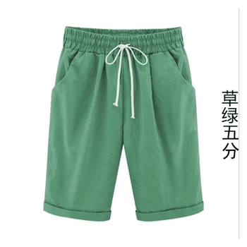 

Hot Cotton And Linen Female Casual ShortsCropped Trousers Home Women's Trousers Large Size Breathable Fashion Comfortable Lady