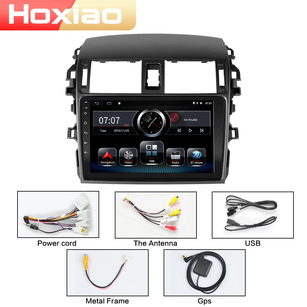 Автомагнитола мультимедийный видеоплеер Mirror Link для Toyota Corolla E140/150 2008 2009 2010 2011 2012 2013
