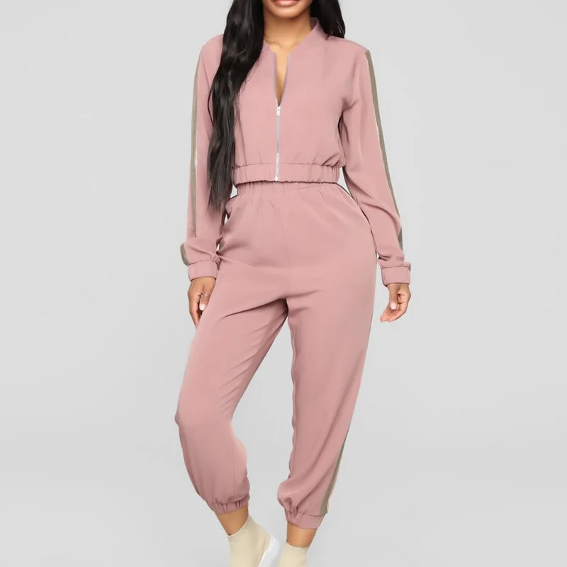 Женский спортивный костюм на молнии комплект из 2-х предметов для бега