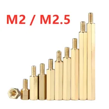 20 pces m2/m2.5 espaçamento parafuso pcb impasse pilar hex cabeça suportes de cobre parafuso prisioneiro porca pc placa-mãe espaçador impasse