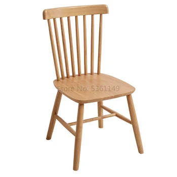 

Nordic Solid Wood Windsor Chair Horn Modern Minimalist Light Luxury Backrest Dining Table Log Walnut Home Leisure