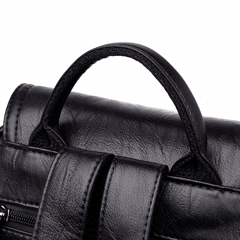 Новинка, женские кожаные рюкзаки для девочек, Mochilas, одноцветные, большая вместительность, рюкзак на каждый день, женский, винтажный рюкзак
