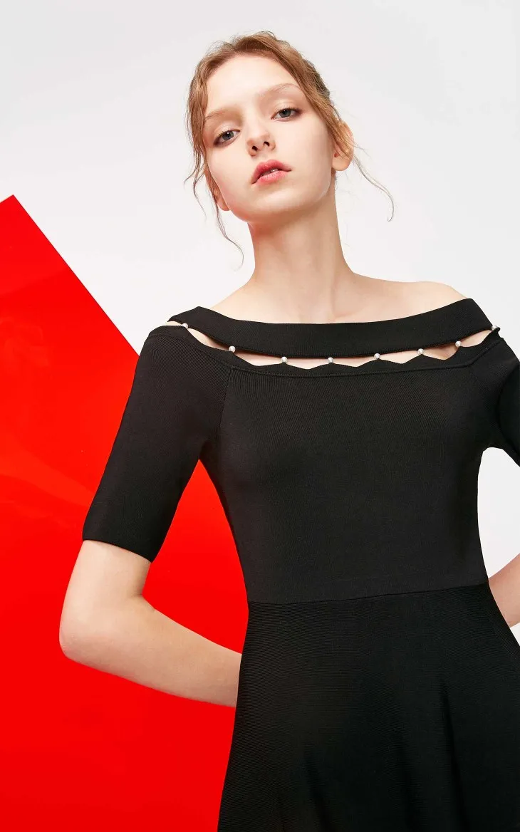 Vero Moda женское платье с вырезами и искусственным жемчугом | 319146501