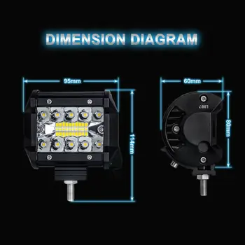 

Pair Of 4 Inch 200W LED Work Light Bar Car Trunk Vehicle Driving Lamps Set 12V