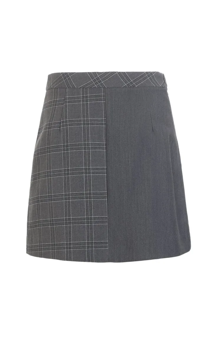 Vero Moda OL Style Plaid Splice A-lined Skirt | 319216501