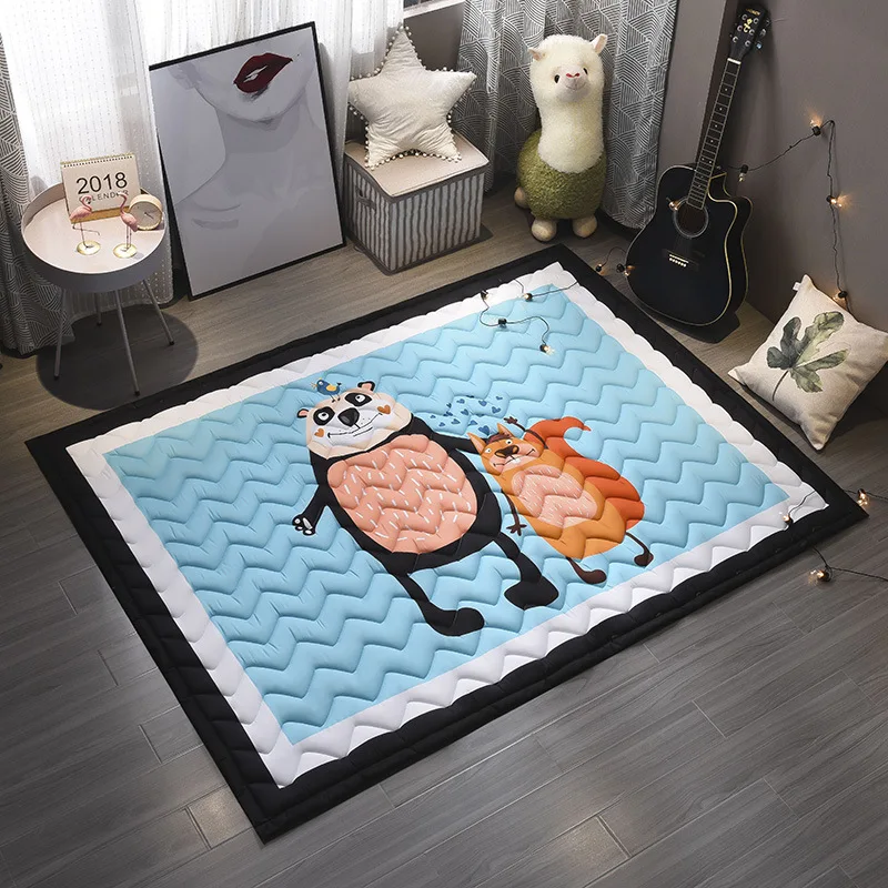 

Kids Play Rug Mat not-Slip Baby Crawling Mat Cloth Floor Mat Foldable Washable Carpet Living Room Carpet Non-Toxic Baby Rug Pad