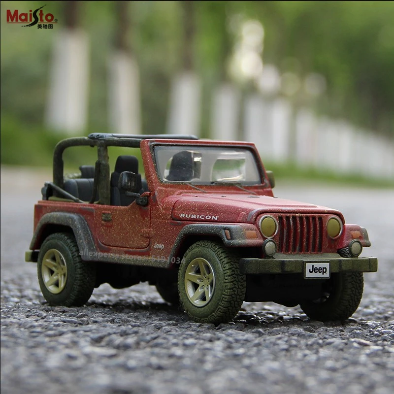 

Maisto 1:24 Old version Jeep Wrangler Alloy Racing Convertible alloy car model simulation car decoration collection gift toy