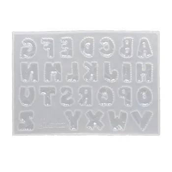 

Handmade Number Letters Resin Casting Mold Alphabet Letter Pendant UV Resin Silicone Mold Jewelry Making Tools Art Craft
