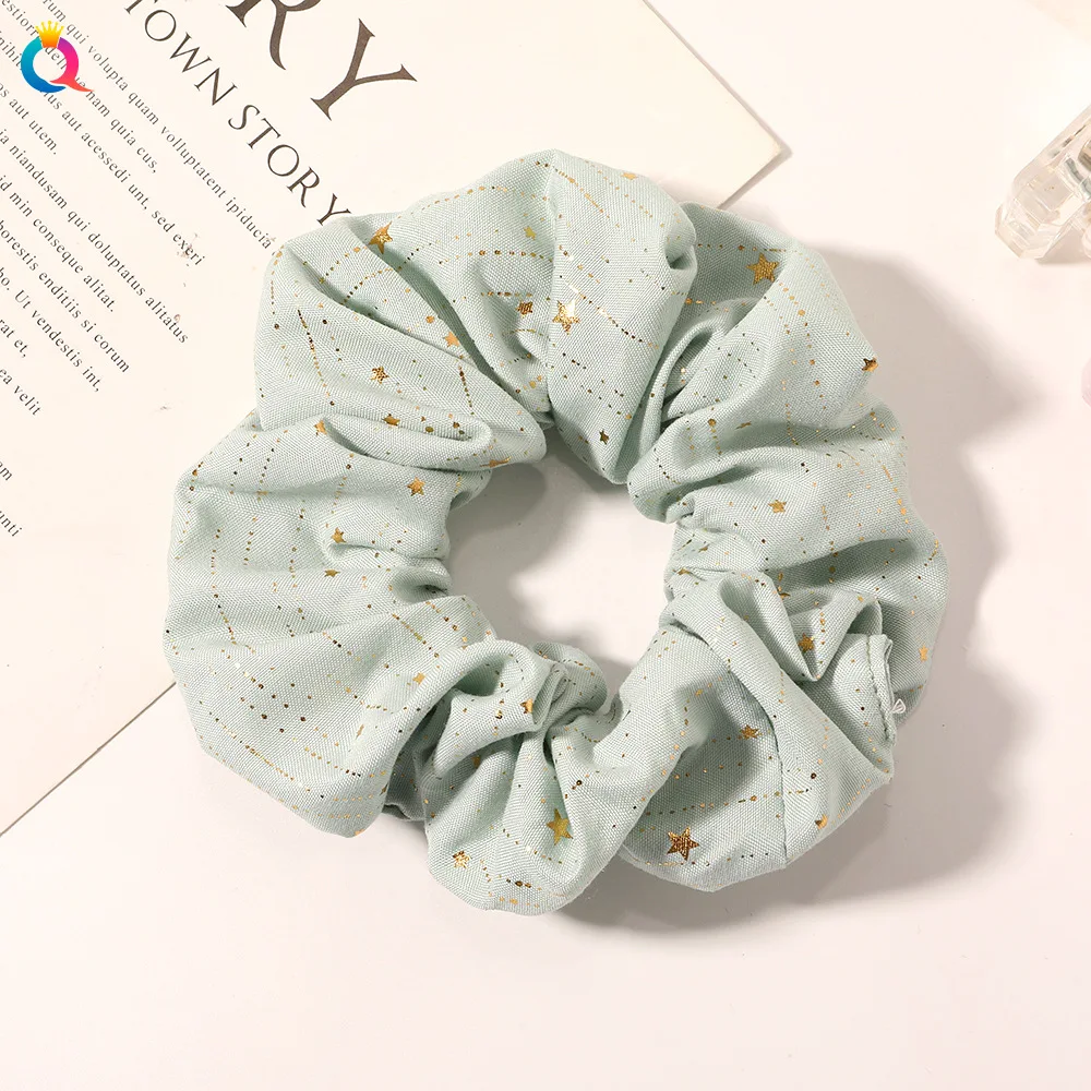 Scrunchies Print Fashion Scrunchie Set Elastic Hair Bands Solid Color Fashion Headwear Women Hair Accessories Gifts Headwear head scarves for women