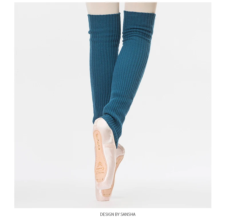 France Adult Female Knitted Dancing Training Work Preheating Warm Guetre-m Ballet Protective Clothing