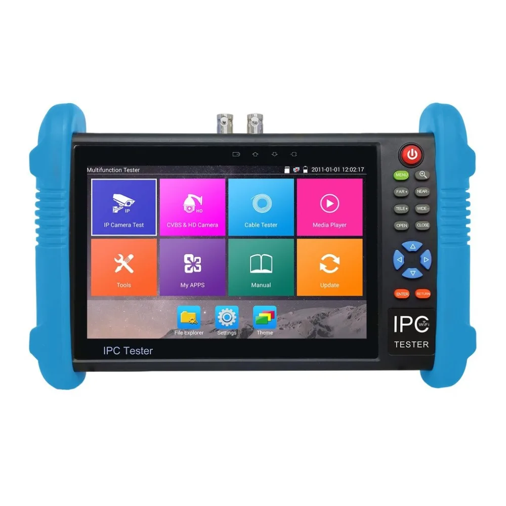 7 inch IPS Touch Screen H.265 4K IPC-9800 Plus IP Camera Tester CCTV CVBS Analog Tester Built in Wifi Dual Window Tester