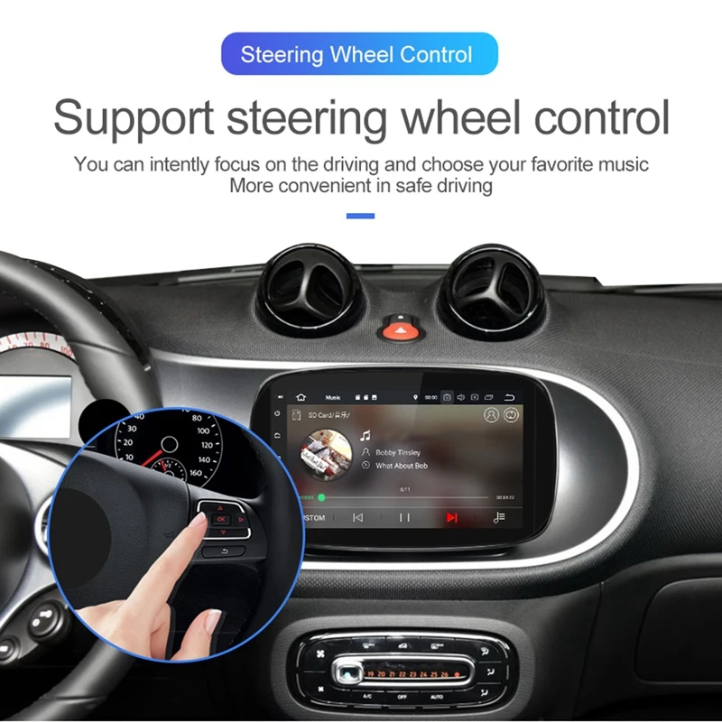 Best Android 9.0 4+64G Car GPS Navigation System Stereo Media Auto Radio Player for Mercedes-Benz Smart 2015-2018 6 Best Android 9.0 4+64G Car GPS Navigation System Stereo Media Auto Radio Player for Mercedes-Benz Smart 2015-2018 6