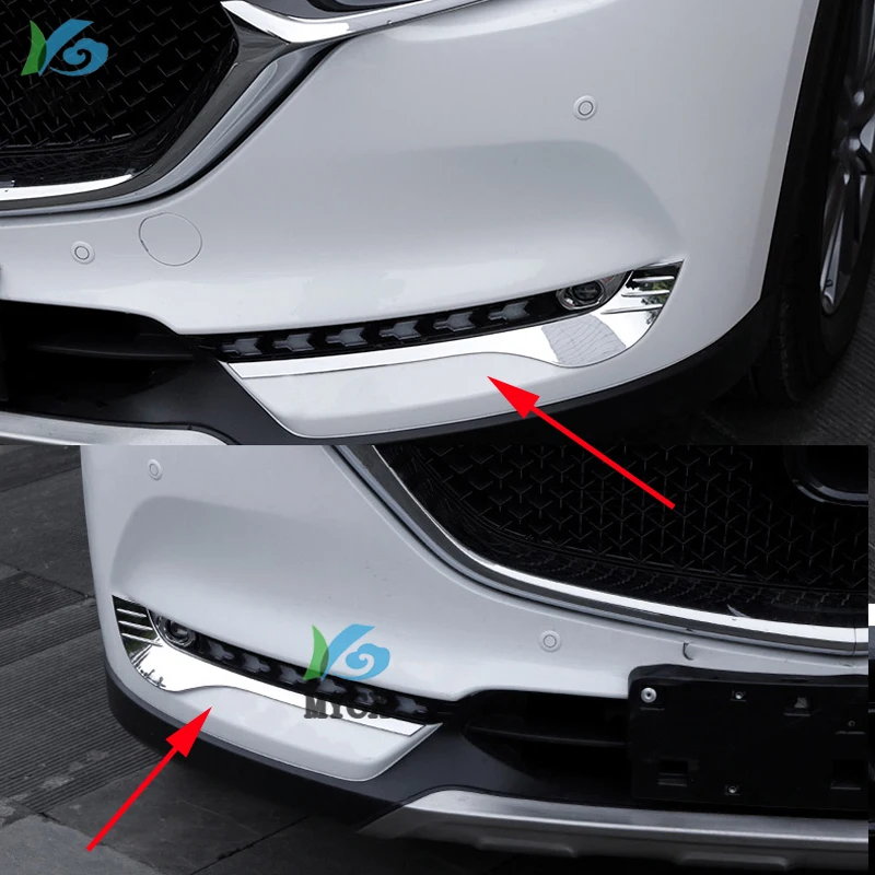 Для Mazda CX5 CX-5 CX 5- аксессуары для передних и задних противотуманных фар крышка рамка отделка ABS Хром Наружное украшение автомобиля Стайлинг