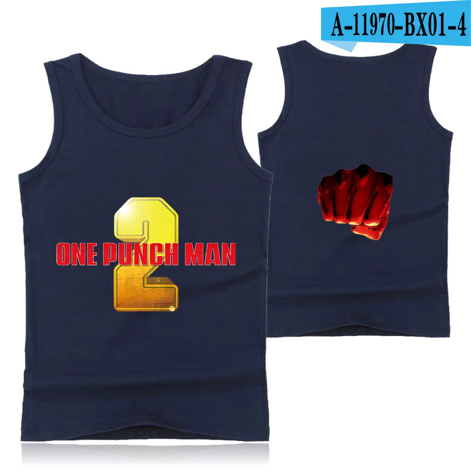 One Punch Man сезон 2 o-образным вырезом летняя майка без рукавов с широким плечом Мужская женская повседневная одежда для пары - Цвет: Хаки