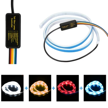 

LEEPEE Brake Turn Signal 1.2m Signal Lamp Lighting Rear Trunk Tail Light Reverse Warning Light Car LED Strip Dynamic Streamer