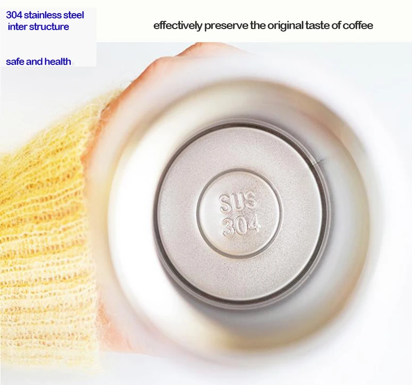 380ml/500ml simple portable stainless steel coffee thermal cup, student female male travel home office drink water mug