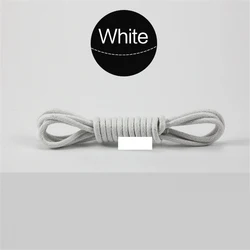 Premium Waxed Cotton Waterproof Round Shoelaces - 160cm (White)