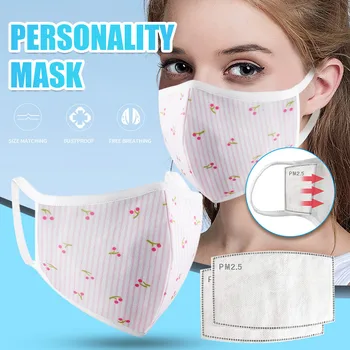 

Coldproof Dust Facemask Set Cute Print Multicolor Cotton Thick Breathable Outdoor Health Care Cycling maske Face mascarillas