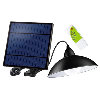 

Waterproof Retro Lampshade Panel Super Bright Garden 12LED Bulb Remote Control Easy Install Solar Light Outdoor Chandelier Safe