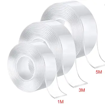 

1/3/5M Nano Tape Transparent Shear Seamless Tape Sturdy Nano Invisible Adhesive Kitchen Utensils Reusable Nano Adhesive Tape Key