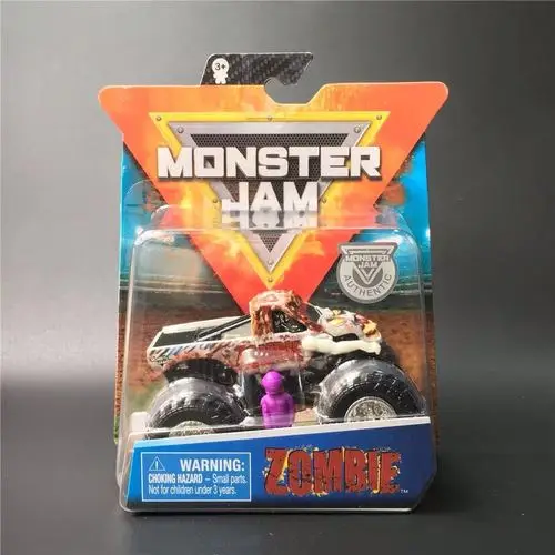 1: 64 оригинальные горячие колеса гигантские колеса Crazy Barbarism Монстр металлическая модель грузовика игрушки Hotwheels большая ножная машина детский подарок на день рождения - Цвет: Zombie Monster Jam