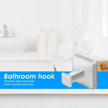 

Wall Door Clothes Hook Clothes Towel Hanger Chromium Plating Practical and Durable for Bedroom Bathroom Punching Installation