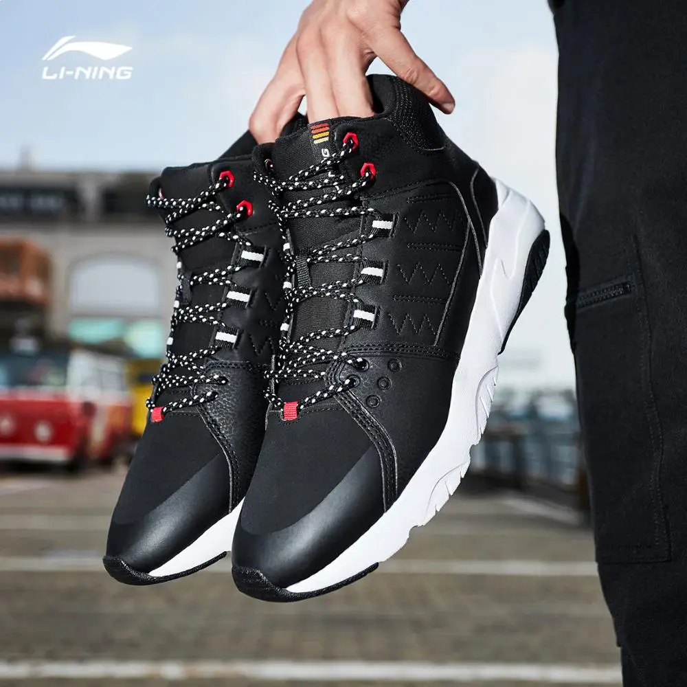Мужские прогулочные треккинговые туфли Li Ning дышащая теплая флисовая прочная