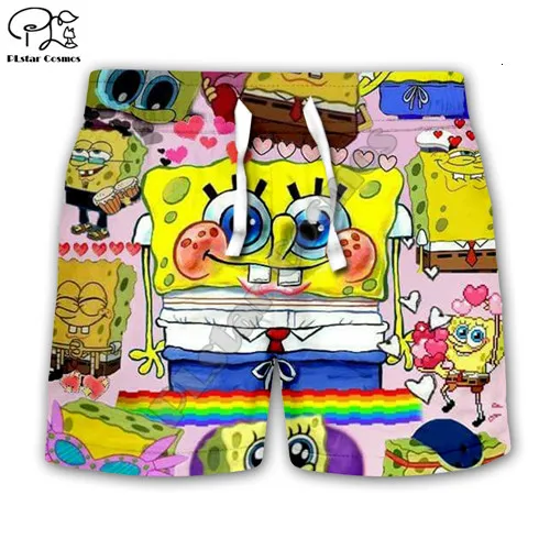 kids casual shorts Детские толстовки с объемным изображением Губки повседневные толстовки с капюшоном для мальчиков и девочек с принтом Аниме Толстовка с рисунком пальто на молнии kawaii/худи/шорты/штаны/Летняя футболка - Цвет: kids casual shorts