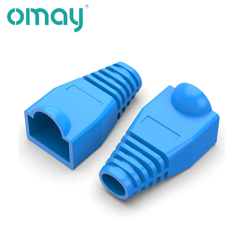 Conector Cat5e Tampa Protetora Tampa do Adaptador Plugues de Cabo de Rede Ethernet Rj45 Cat Manga Multicolor Omay Rj45 Cat6 - Imagem 5