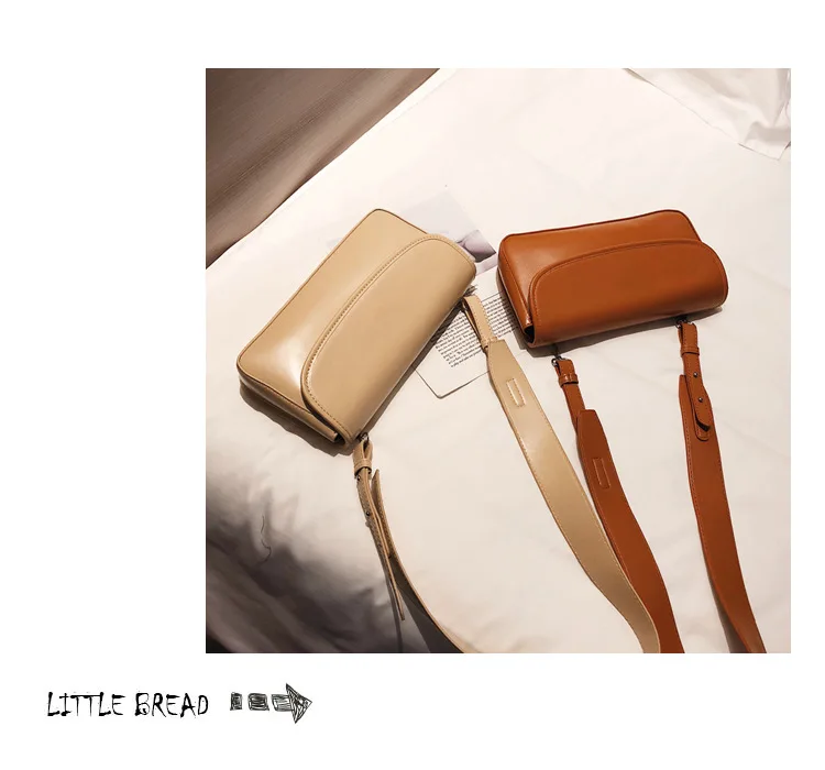 JIULIN Autumn and winter new waxed solid small square bag retro simple shoulder diagonal women's bag