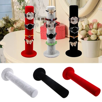 

Velvet Jewelry Rack Bracelet Watch Chain Organizer Holder Vertical Display Stand