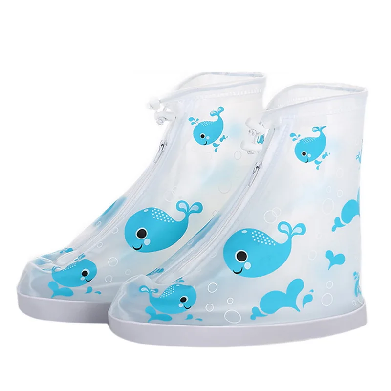 Милые непромокаемые ботинки с изображением животных; Детские утепленные водонепроницаемые ботинки из пвх; непромокаемые ботинки с кроликом на плоской нескользящей подошве
