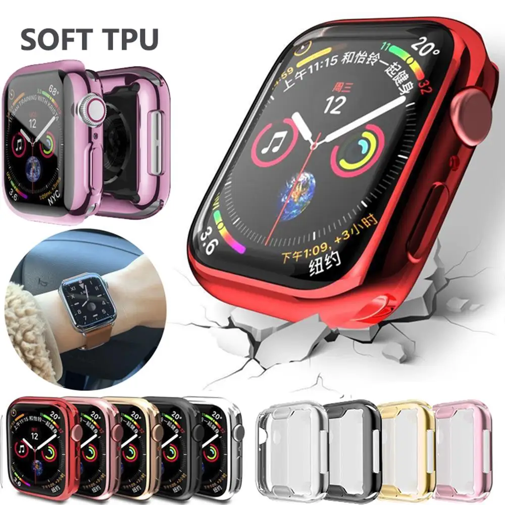

Duoteng Transparent Cover for Apple Watch Series 5 4 3 2 1 Soft TPU Screen Protector Case for iWatch iWatch 4 3 42mm 38mm 40mm