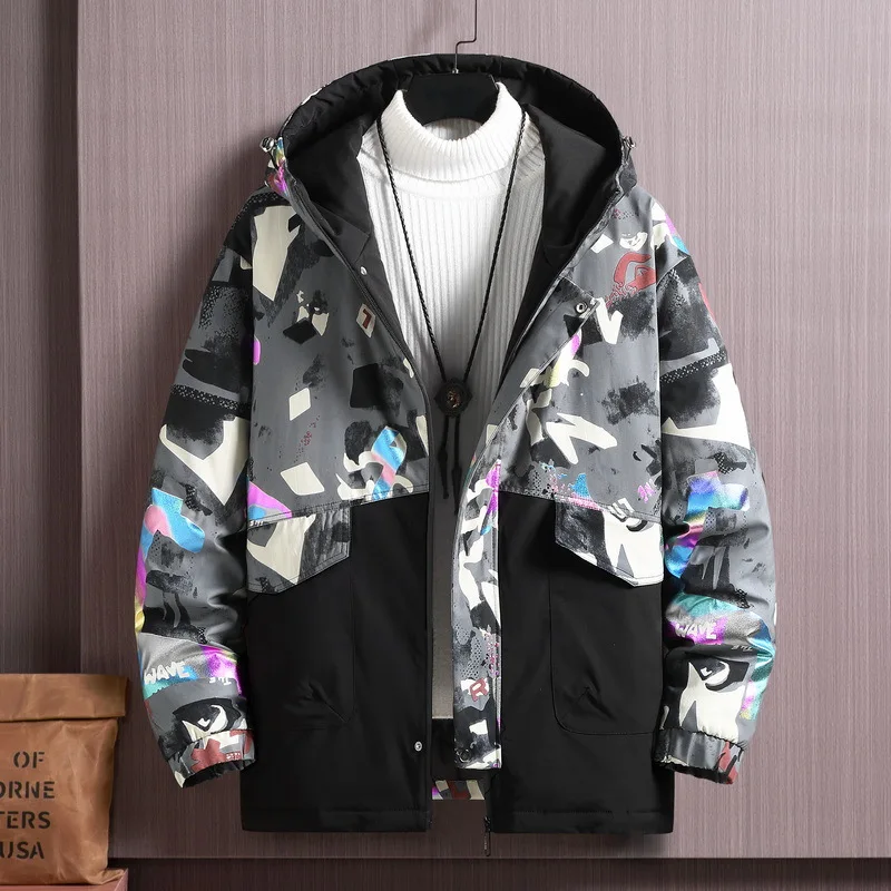 2022 Men's Down Jacket Warm Large Size Jacket Men's Casual High-quality Reflective Article Coat Winter Male Jacket Men's Coat