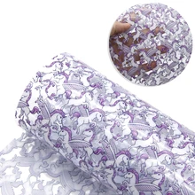 20*34 см Единорог УФ с принтом прозрачная кожа, материалы для ручных поделок для изготовления сумок, 1Yc8163