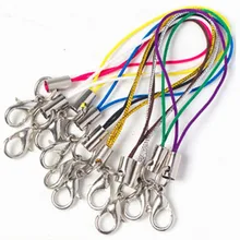5 шт. брелоки ремешки шнурок для ключей телефонная веревка цепочка с замком-карабином брелок на шнур для телефона брелок случайный цвет