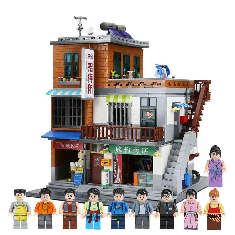 DHL 01013, китайские строительные игрушки MOC, городской набор для строительства деревни, строительные блоки, кирпичи, Развивающие детские игрушки, модель, новые подарки