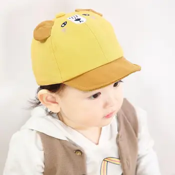 

Spring Summer Baby Girl Boy Sun Hat Newborn Cotton Hat Cartoon Bear Embroidery Snapback Baseball Cap Baby Soft Sunhat for 6-36M