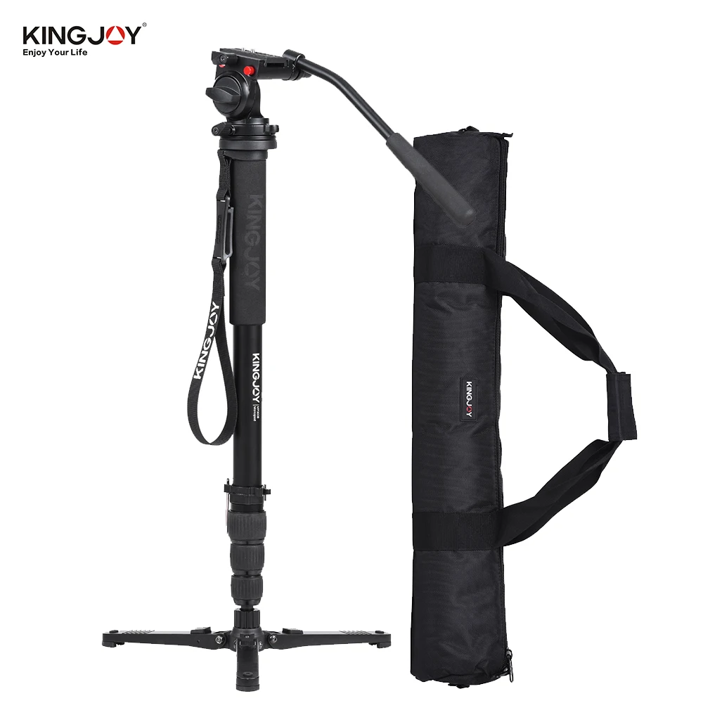 Kingjoy MP3008 Многофункциональный монопод Unipod с амортизацией жидкости панорамная головка для настольного типа складной штатив