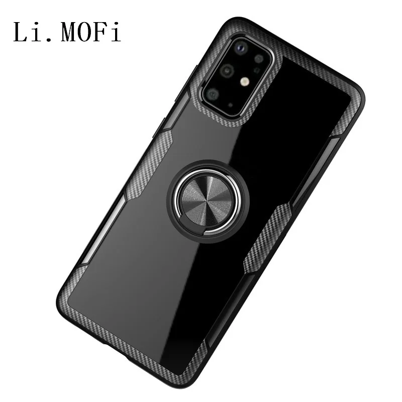 Чехол для huawei honor V30 Pro с кольцом и магнитным держателем прозрачный защитный чехол