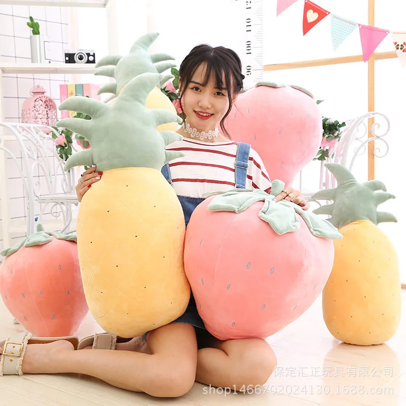 Model down Cotton Software Fruit Strawberry Pineapple Large Pillow Cushion Plush Toys Home Car Decoration