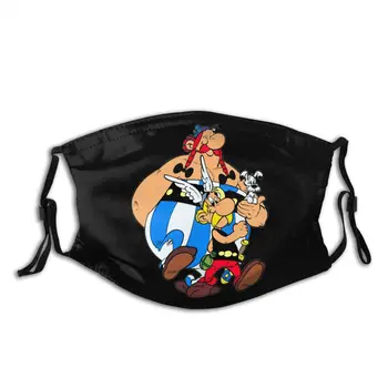

Design Cool Asterix And Obelix Reusable Face Mouth Mask With Replaceable PM2.5 Filters Sunproof Respirator Protection Cover